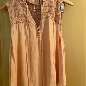 FreePeople Sleeve Rose/Pink Top